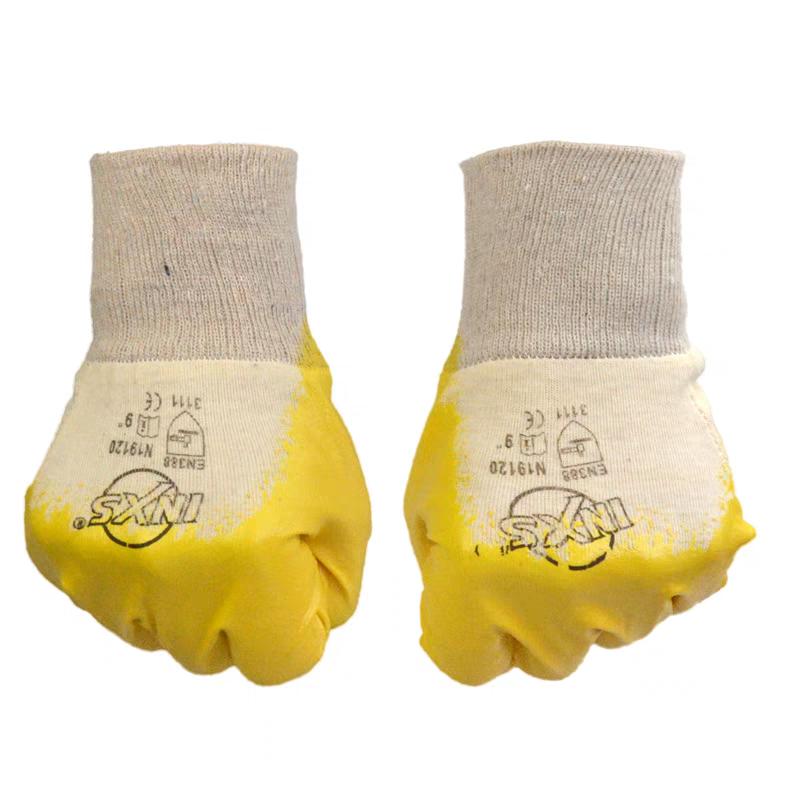 Universal Lightweight Nitrile Coated Gloves – Yellow Palm with Breathable Cotton Liner